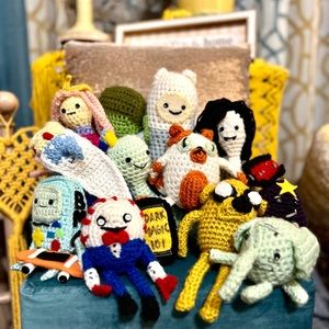 Adventure Time hand crafted one of a kind crochet character set